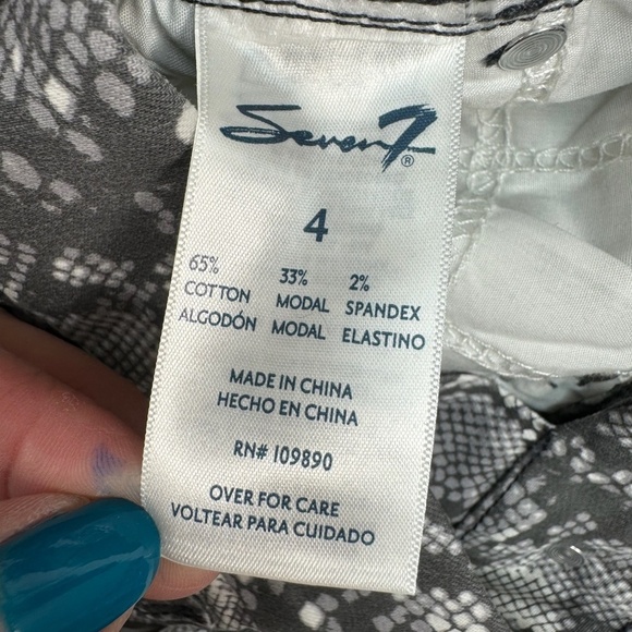 Seven 7 Tummyless Skinny Jeans SZ 4 High Rise Snake Skin NWT - Picture 7 of 16